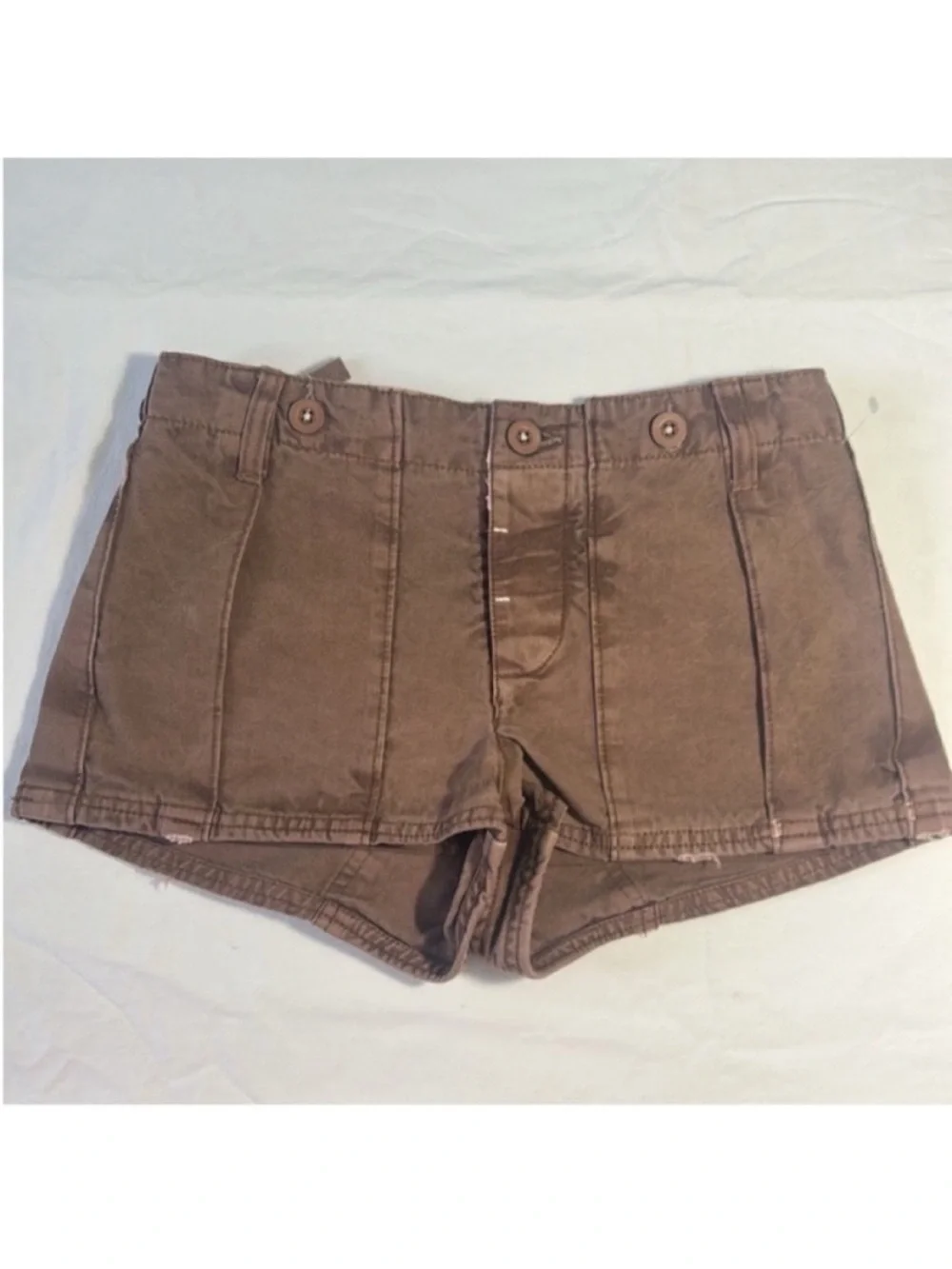 Free People 0 Shorts All Yours Micro Shorts in Chocolate brown 100% cotton NWT